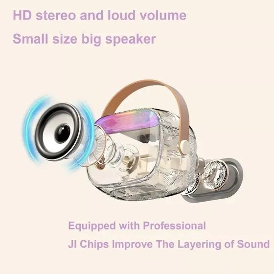 MINI PARLANTE KARAOKE PORTATIL CON MICROFONO Y BLUETOOTH - 3
