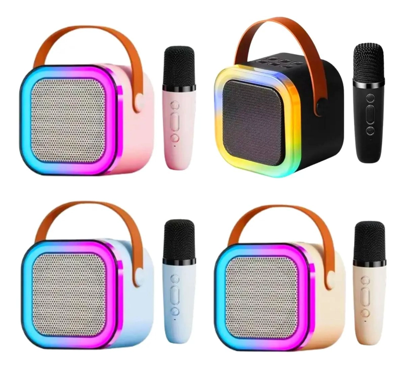 PARLANTE BLUETOOTH PORTATIL K12 CON MICROFONO Y KARAOKE - 1