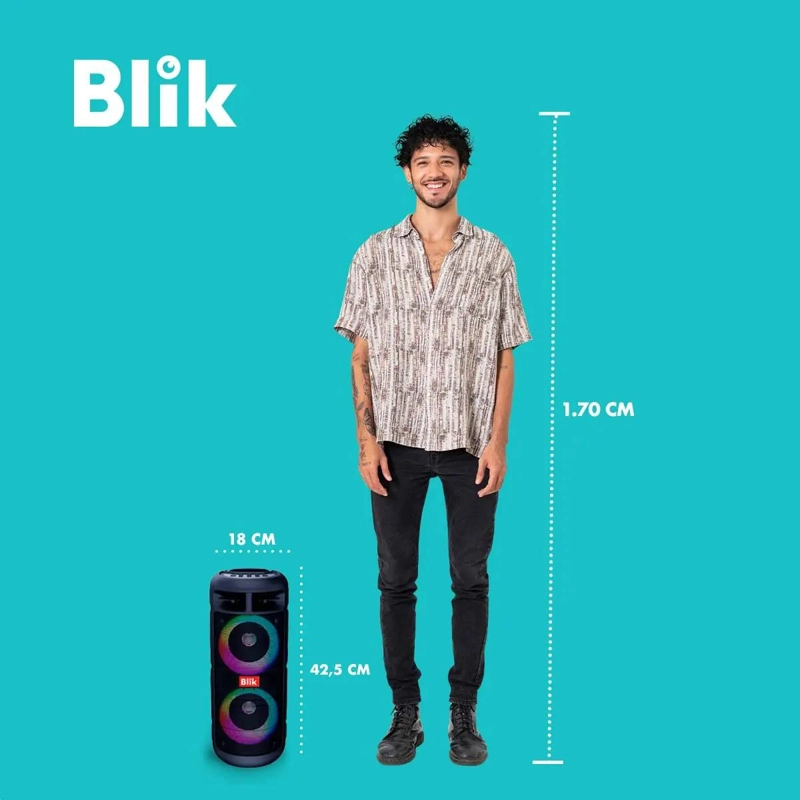 PARLANTE KARAOKE BLUETOOTH CON MICROFONO NEGRO - 5