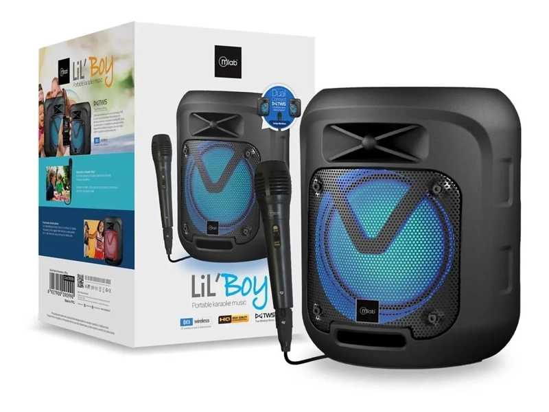PARLANTE PORTATIL KARAOKE BLUETOOTH TWS NEGRO - 4