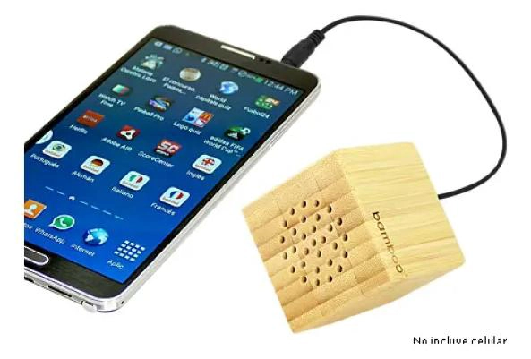 MINI PARLANTE PORTATIL DE BAMBOO ECOLOGICO - 2