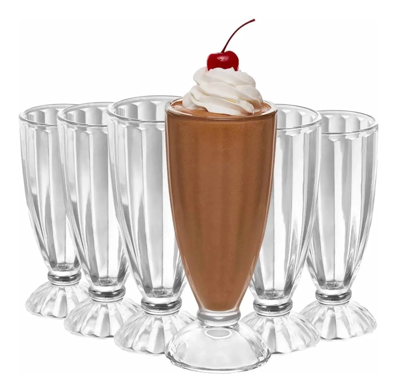 SET DE 6 VASOS PARA HELADO, JUGO Y MILKSHAKE - 1