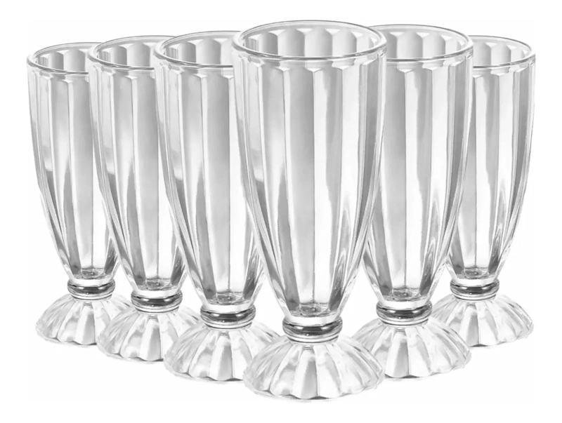 SET DE 6 VASOS PARA HELADO, JUGO Y MILKSHAKE - 4