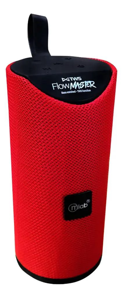 PARLANTE BLUETOOTH FLOW MASTER TWS ROJO CON MICROFONO - 2
