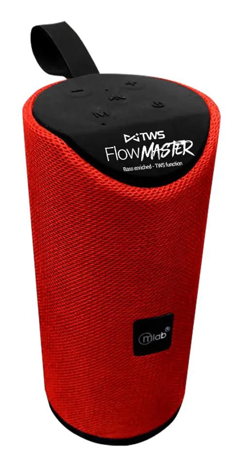 PARLANTE BLUETOOTH FLOW MASTER TWS ROJO CON MICROFONO - 3