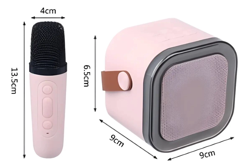 MINI PARLANTE PORTATIL CON MICROFONO Y LUCES LED - 5
