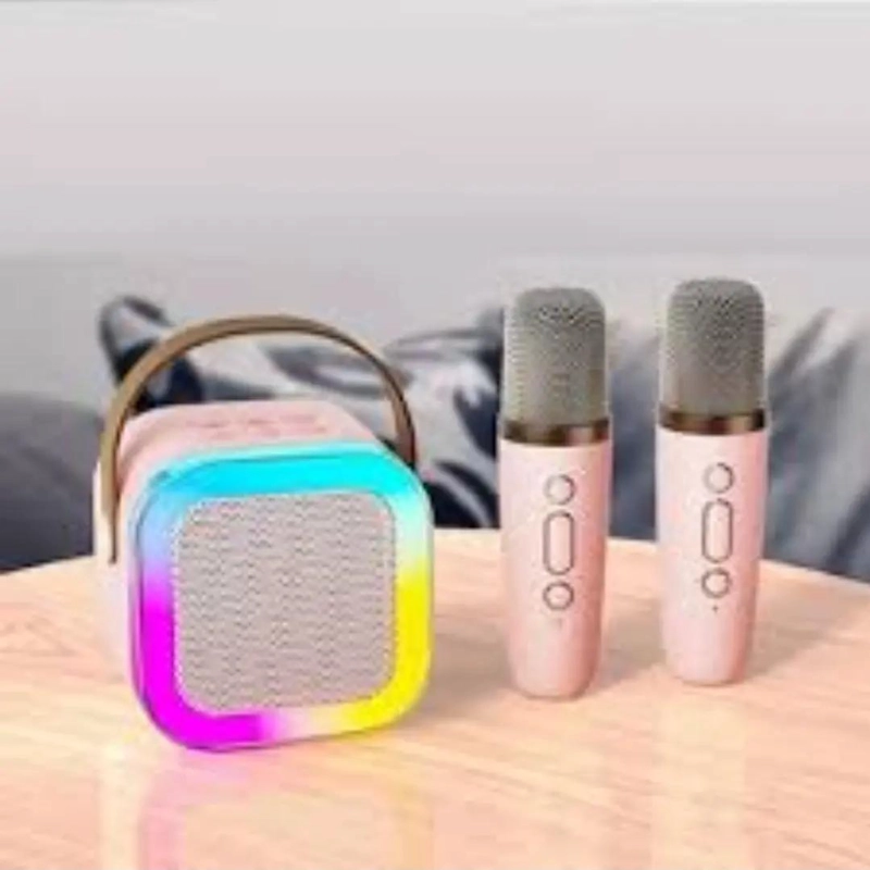 MINI PARLANTE KARAOKE BLUETOOTH CON 2 MICROFONOS - 3