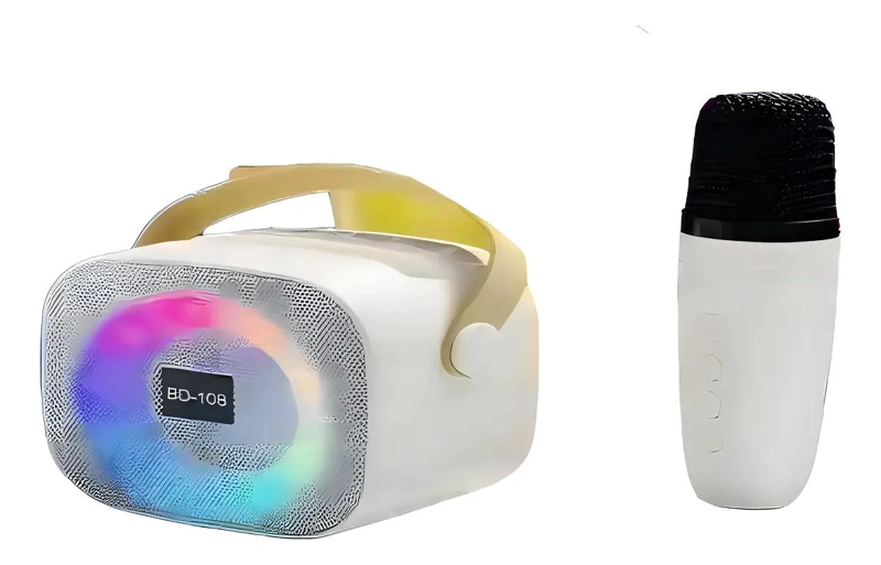 MINI ALTAVOZ KARAOKE BLUETOOTH V5.3 CON LUCES LED - 2