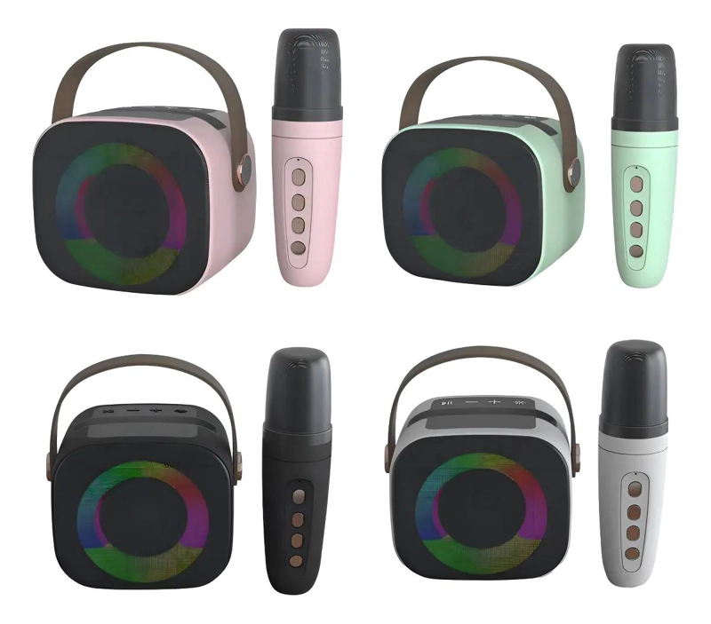 MINI ALTAVOZ KARAOKE BLUETOOTH V5.3 CON LUCES LED - 5