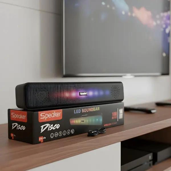 PARLANTE SOUNDBAR CON LUZ RGB 10W - 1