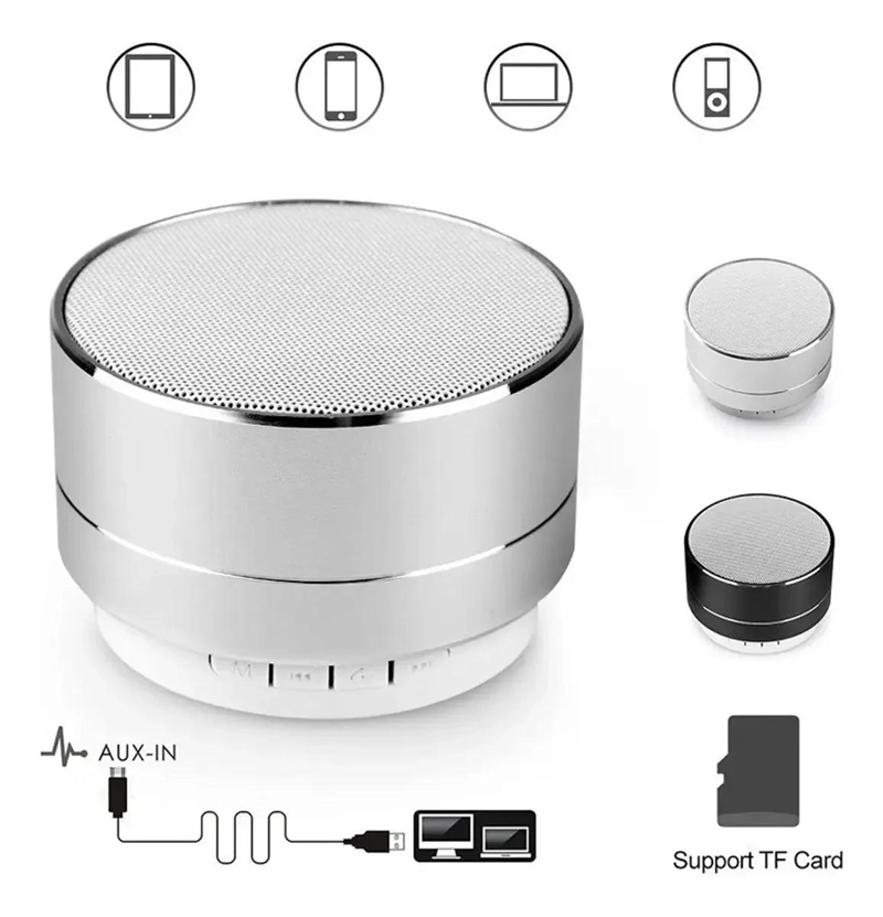 PARLANTE PORTATIL BLUETOOTH A10 MINI CON MICROFONO - 2