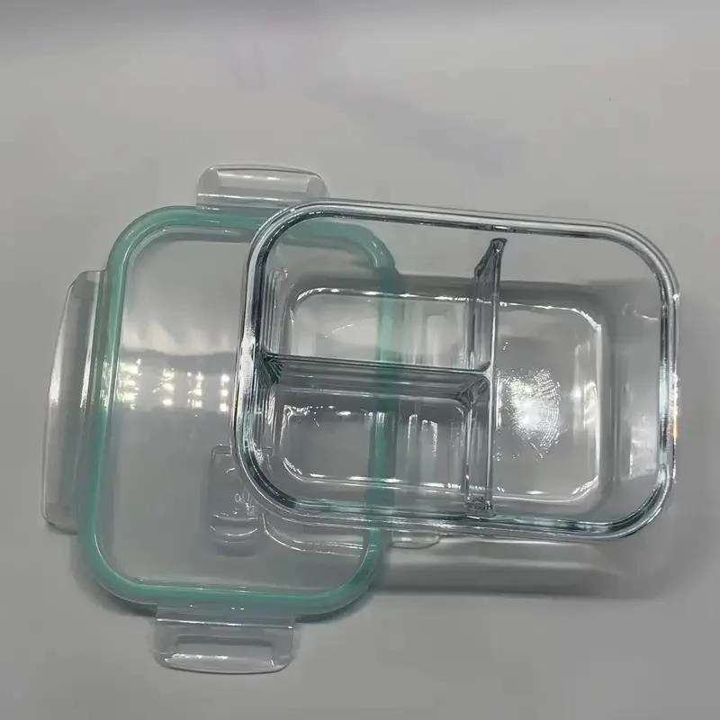 TUPPER DE VIDRIO CON 3 DIVISIONES HERME TICO PARA COMIDA - 5