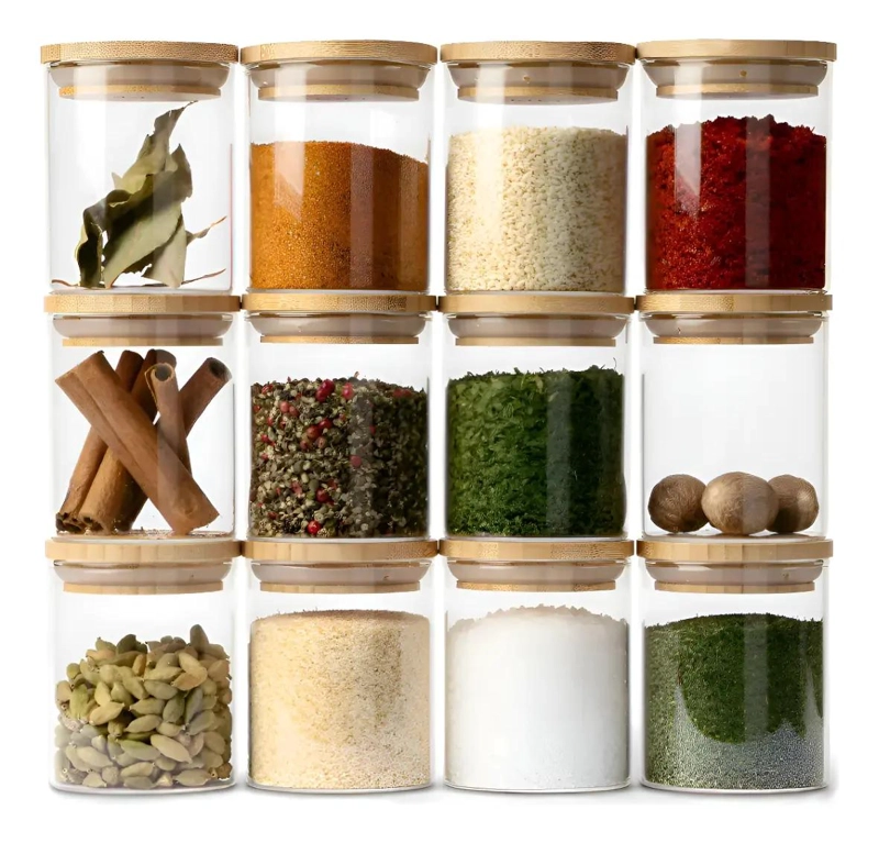 PACK 12 FRASCOS DE VIDRIO HERME TICOS PARA ALIMENTOS - 1