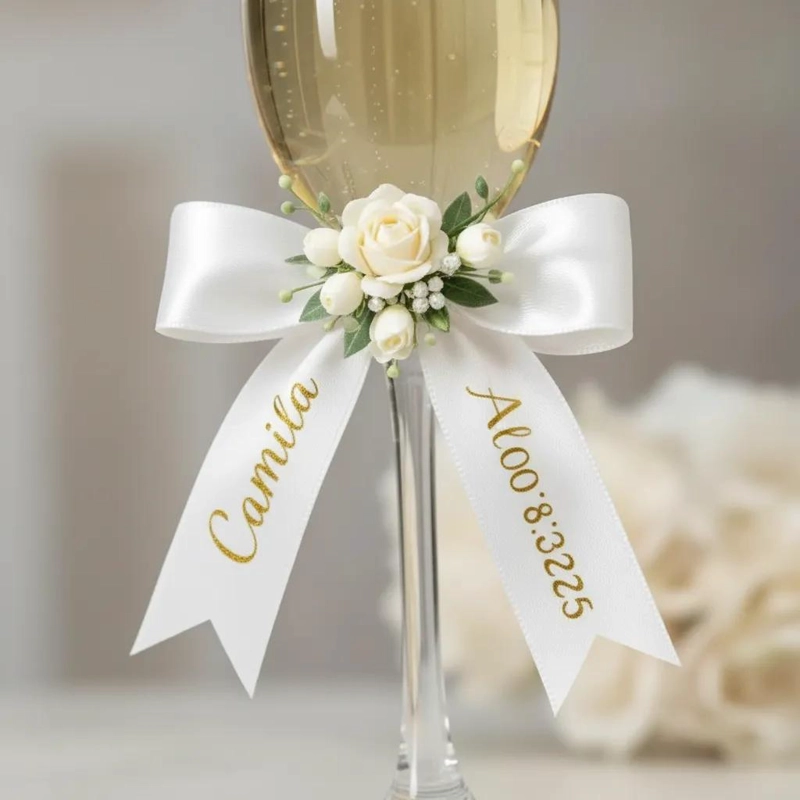 PACK 2 COPAS DE MATRIMONIO PERSONALIZADAS CON CINTA - 4