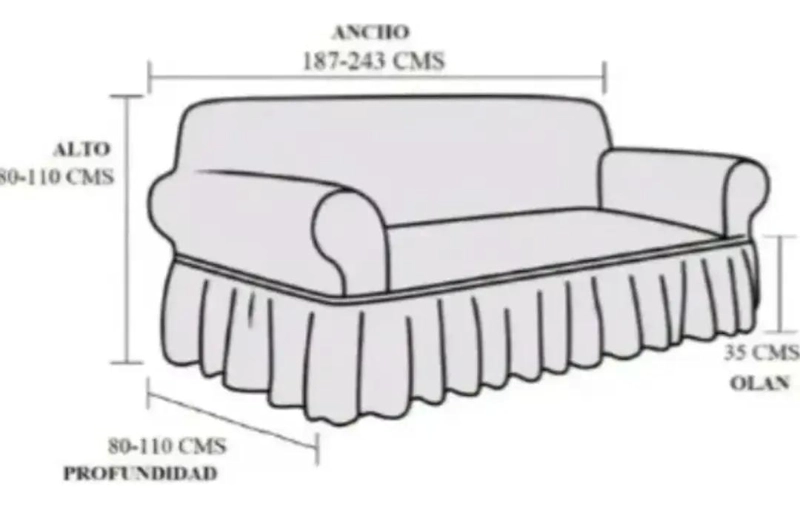 FUNDA PARA SOFA 3+1+1 CUERPOS ALGODON ELASTIZADO MOSTAZA - 2