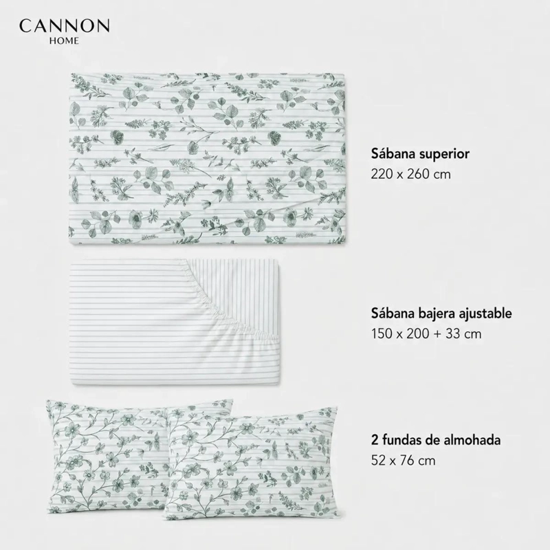 SABANAS PARA CAMA QUEEN 2 PLAZAS 200 HILOS ALGODON - 3