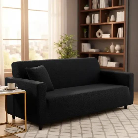 FUNDA PARA SOFA 3 CUERPOS CON DISEÑO CUADRILLE - 1