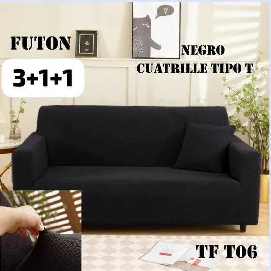 FUNDA PARA SOFA 3 CUERPOS CON DISEÑO CUADRILLE - 2