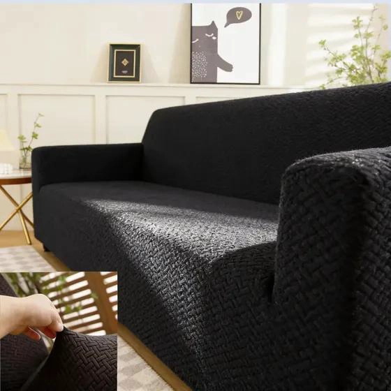FUNDA PARA SOFA 3 CUERPOS CON DISEÑO CUADRILLE - 4