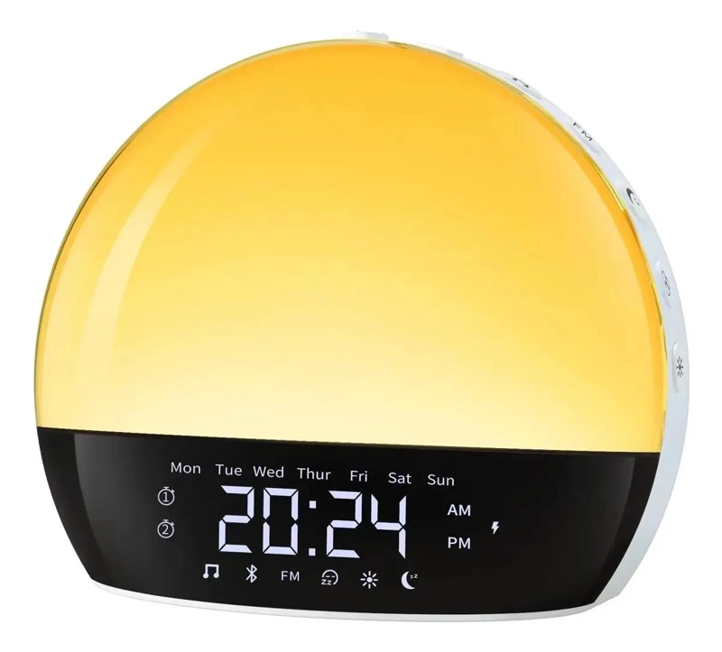 RELOJ DESPERTADOR DIGITAL CON SONIDO NATURAL Y LUZ AMANEC - 1