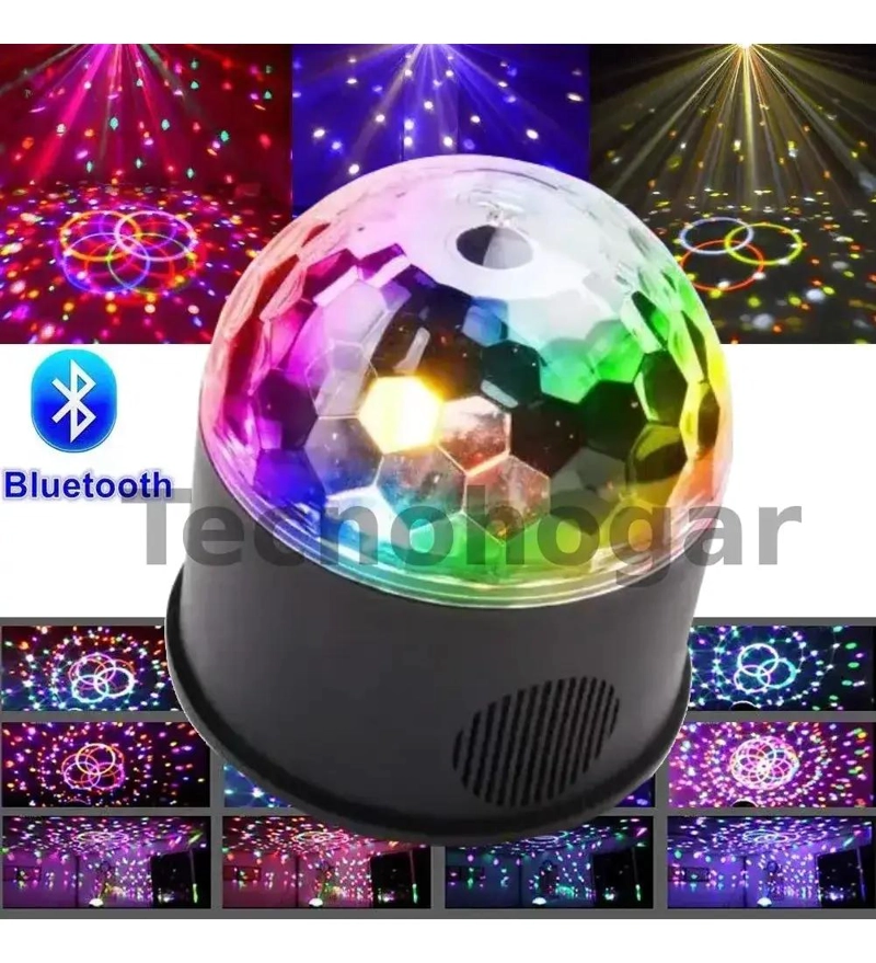 PARLANTE BLUETOOTH CON PROYECTOR DE LUCES LED PARA FIESTA - 4