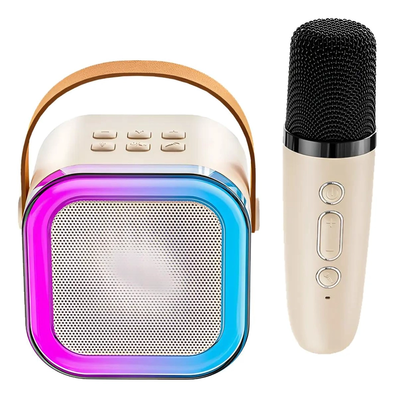 PARLANTE PORTATIL CON MICROFONO PARA KARAOKE K-12 - 1