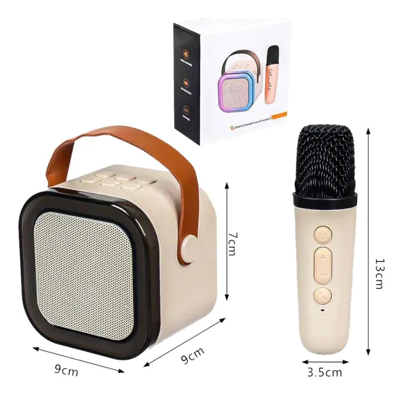 PARLANTE PORTATIL CON MICROFONO PARA KARAOKE K-12 - 2