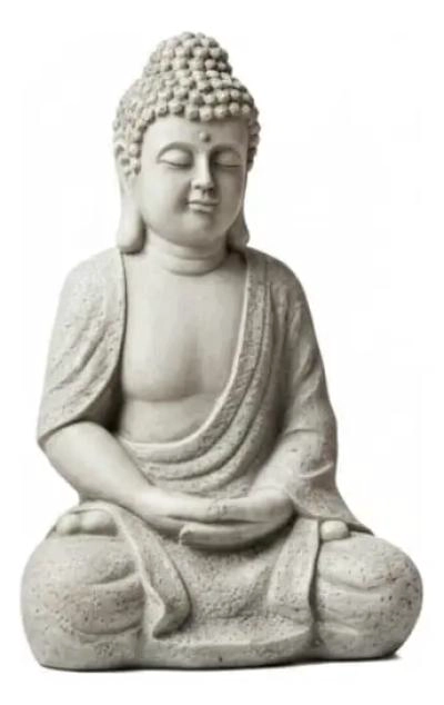 ESTATUA BUDA MEDITACION DECORATIVA GRIS 28X38.5X59 CM - 1