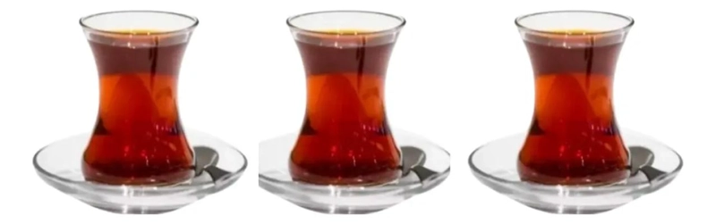 PACK 3 TAZAS DE VIDRIO PARA TE  O CAFE - 1