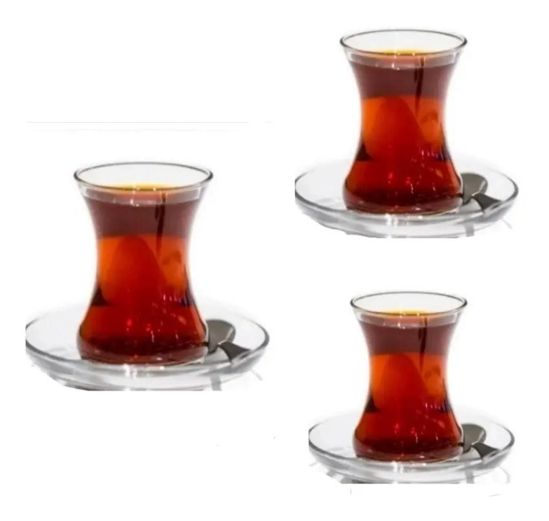 PACK 3 TAZAS DE VIDRIO PARA TE  O CAFE - 2