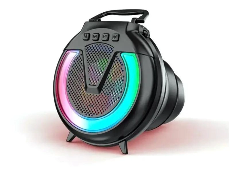 PARLANTE BLUETOOTH KARAOKE CON MICROFONO Y LUCES RGB - 3
