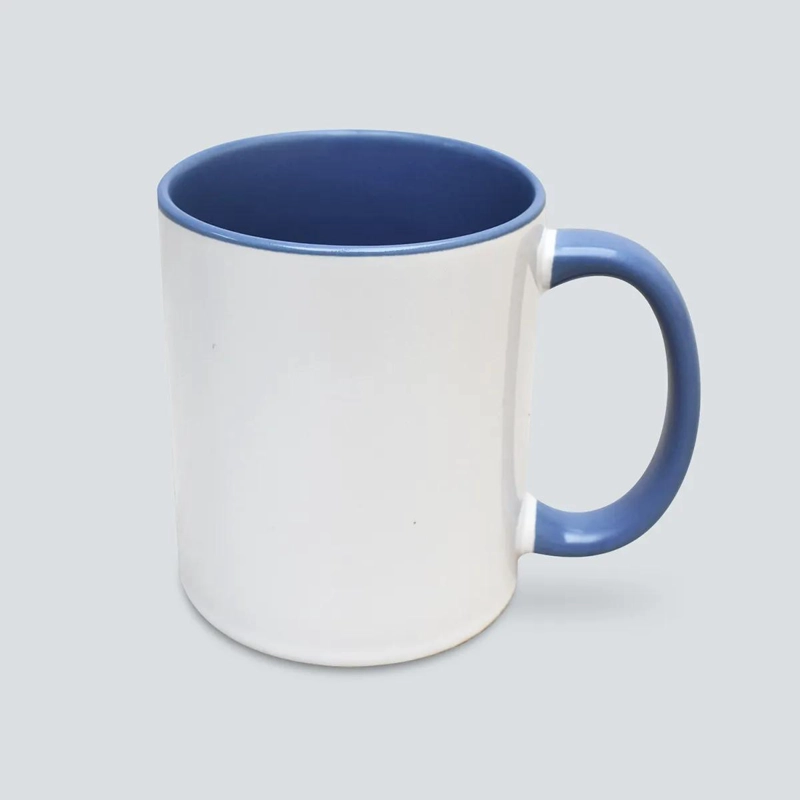 PACK 12 TAZAS 11 OZ INTERIOR Y MANGO COLOR - 1