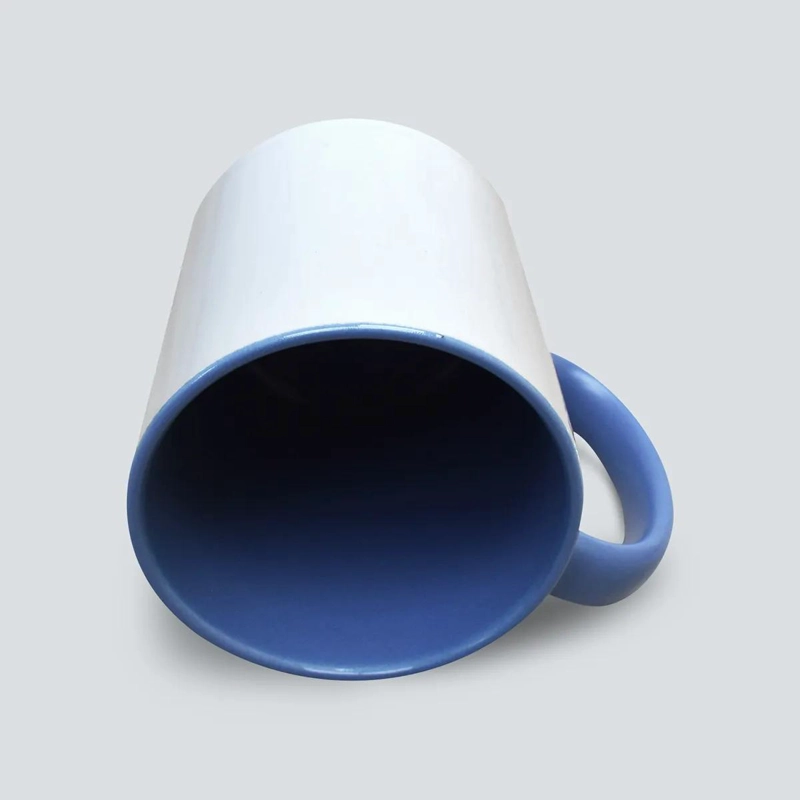 PACK 12 TAZAS 11 OZ INTERIOR Y MANGO COLOR - 2