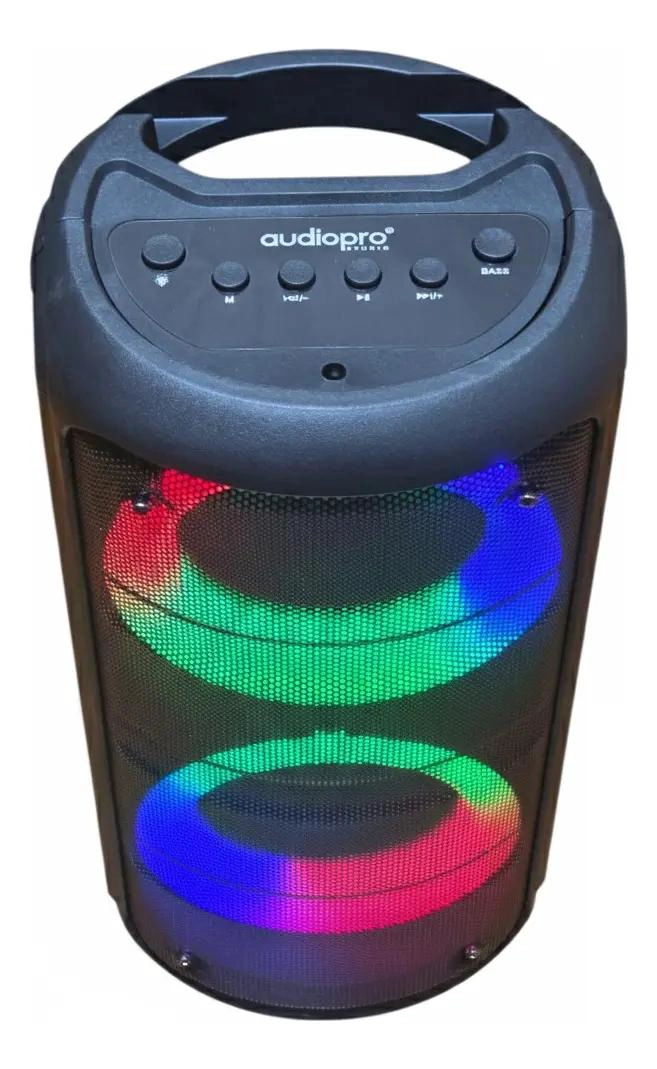 PARLANTE PORTATIL BLUETOOTH CON MICROFONO Y LUZ LED 10W - 3