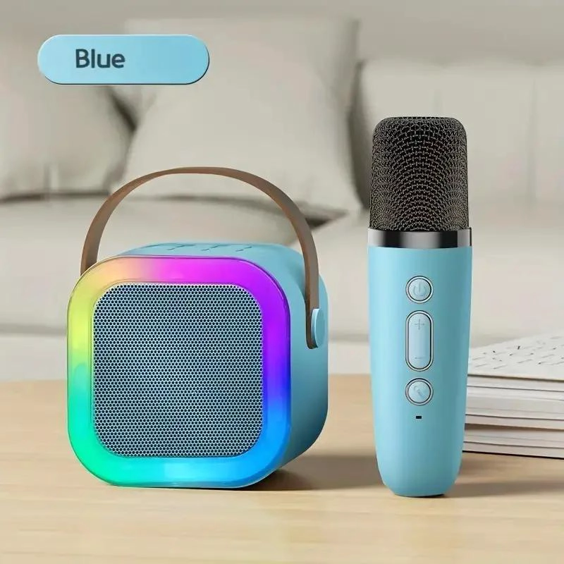 MINI PARLANTE PORTATIL KARAOKE BLUETOOTH CON MICROFONO - 4