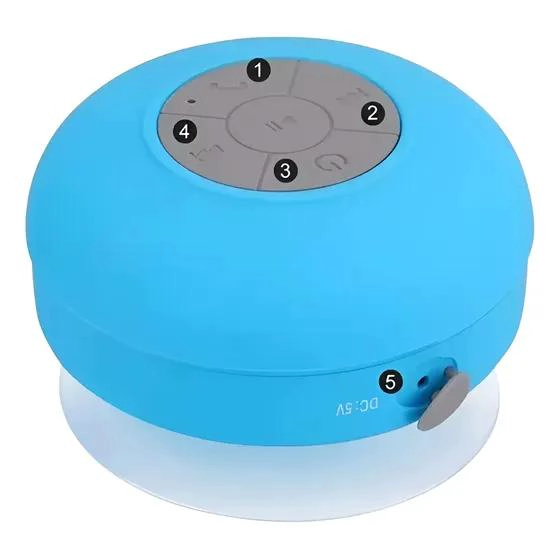 PARLANTE BLUETOOTH IMPERMEABLE CON VENTOSA PARA DUCHA - 1
