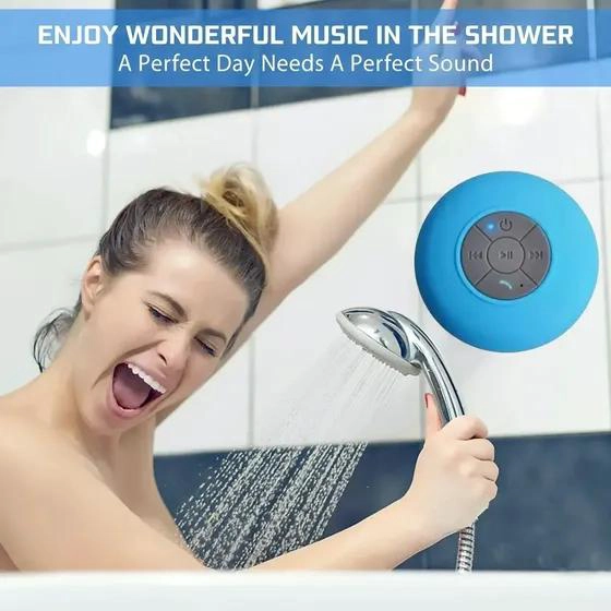 PARLANTE BLUETOOTH IMPERMEABLE CON VENTOSA PARA DUCHA - 3