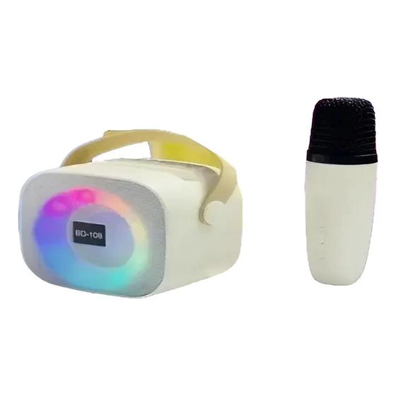 MINI ALTAVOZ KARAOKE BLUETOOTH PORTATIL CON LUCES LED - 2