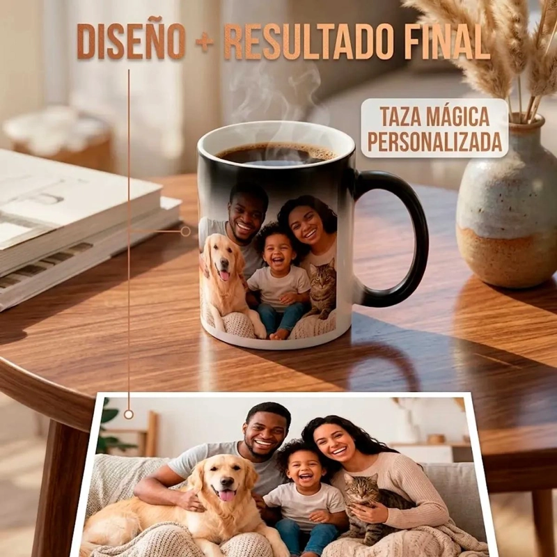TAZA MAGICA PERSONALIZADA 11OZ CAMBIO DE COLOR - 2