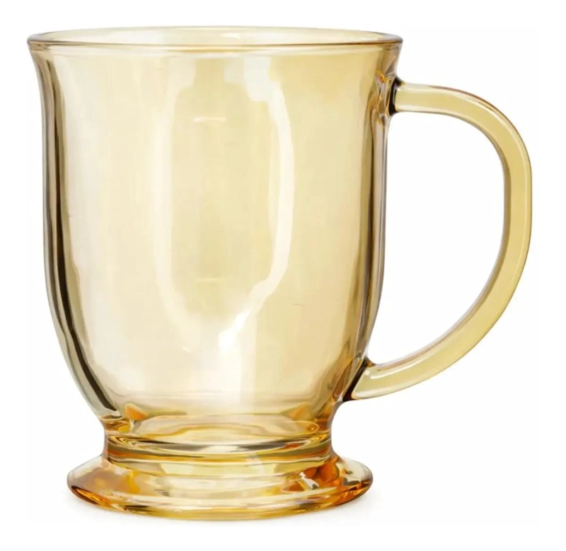 SET 6 TAZAS GRANDES DE VIDRIO PARA TE  Y CAFE  490ML - 2