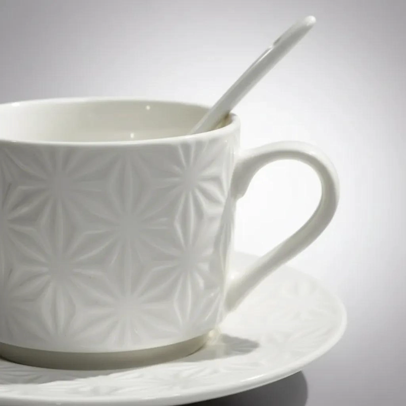 TAZA DE CERAMICA CON PLATO 240 ML PARA CAFE  Y TE - 3