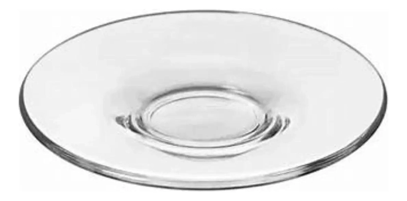 SET DE 12 PLATILLOS DE VIDRIO TRANSPARENTE 17 CM - 1