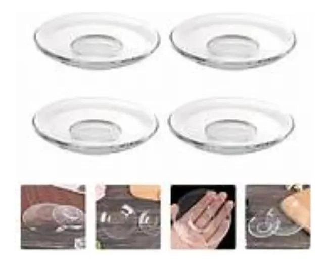 SET DE 12 PLATILLOS DE VIDRIO TRANSPARENTE 17 CM - 3