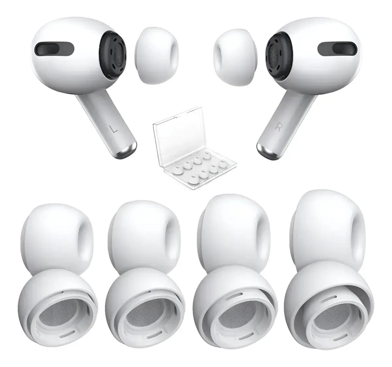GENÉRICO JUEGO DE 4 ALMOHADILLAS DE SILICONA PARA AURICULARES