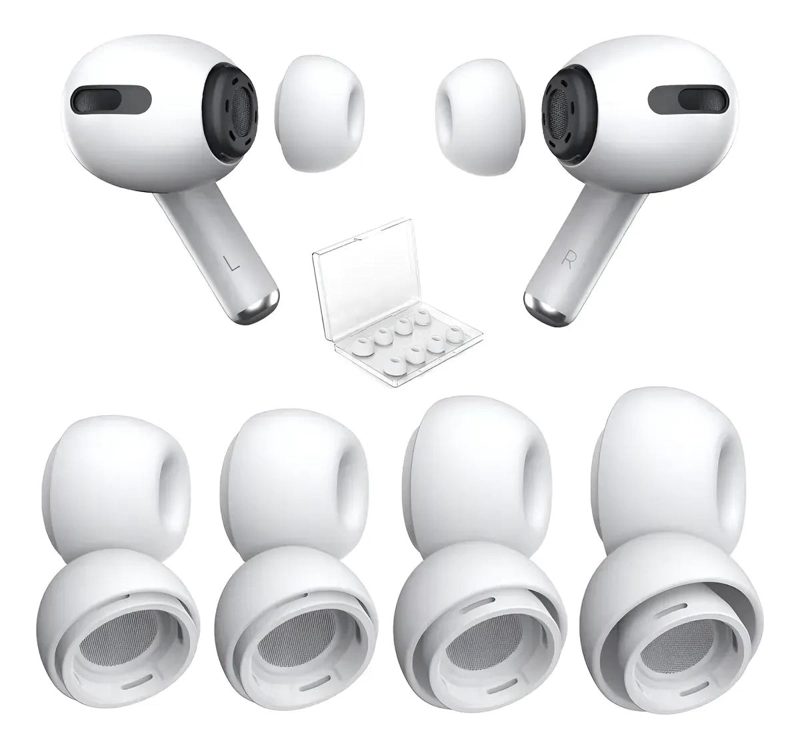 GENÉRICO JUEGO DE 4 ALMOHADILLAS DE SILICONA PARA AURICULARES
