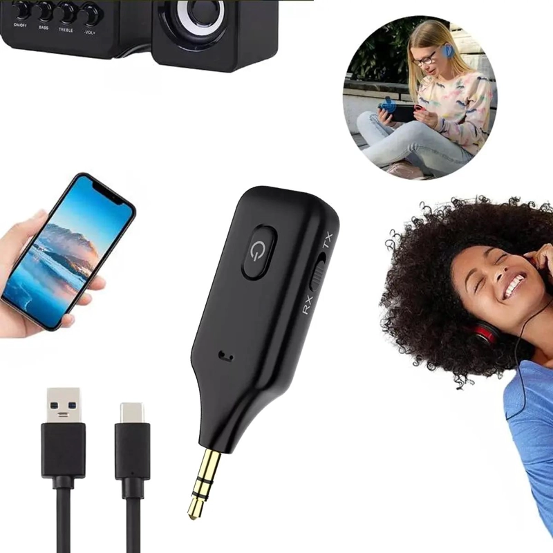 GENÉRICO ADAPTADOR BLUETOOTH 5.1 TRANSMISOR Y RECEPTOR 3 EN 1