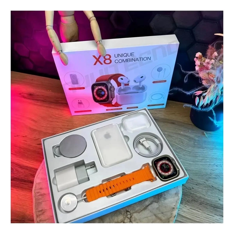 COMBO RELOJ INTELIGENTE X8 ULTRA + AUDIFONOS IN EAR + CAT - 5