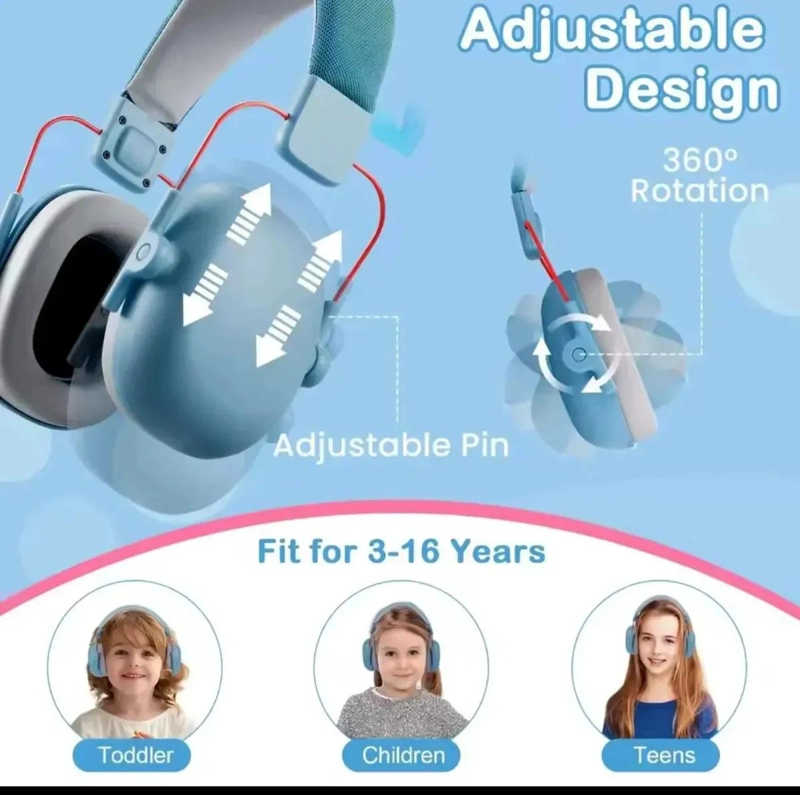 AUDIFONOS ANTIRUIDO PARA NIÑOS PROTECCION AUDITIVA 4-16 A - 3