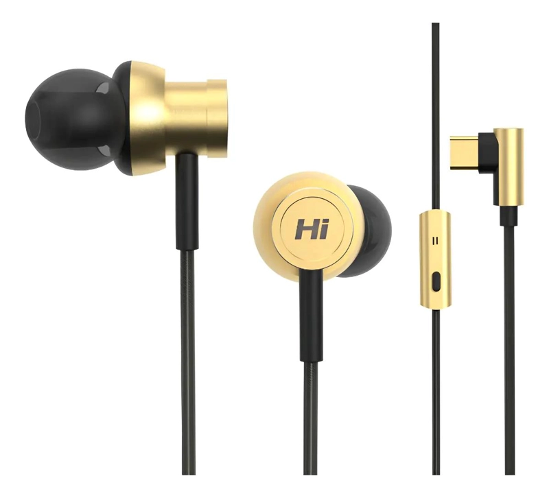 AUDIFONOS IN-EAR ALAMBRICOS CHAMPAGNE GOLD - 1
