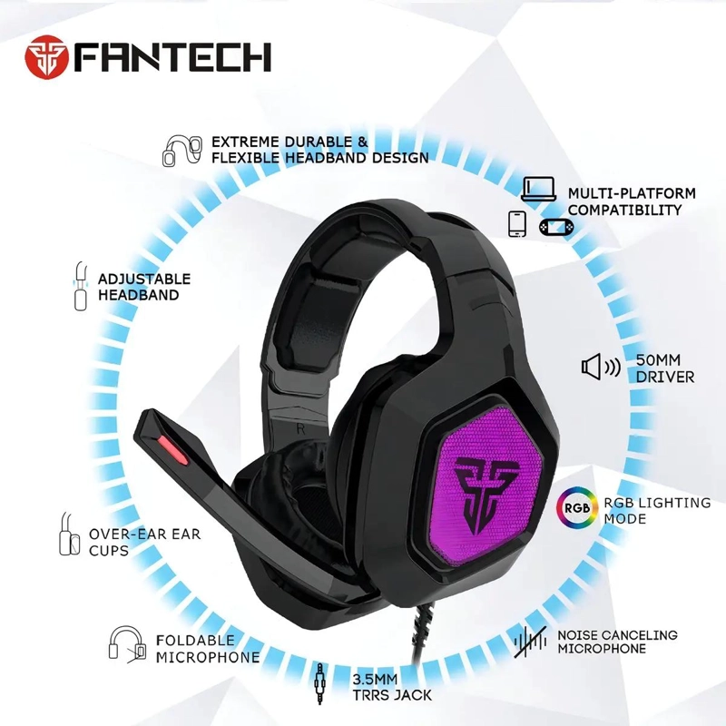 AUDIFONOS GAMER OMNI MH83 NEGRO CON JACK 3.5MM - 5